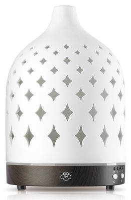 SERENE HOUSE Supernova Electric Aromatherapy Diffuser in White/dk Wood