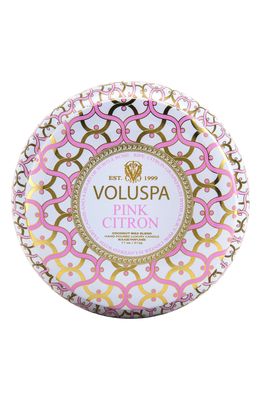 Voluspa Maison Blanc Pink Citron Maison Metallo 2-Wick Candle