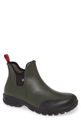 Bogs Sauvie Waterproof Chelsea Boot in Dark Green