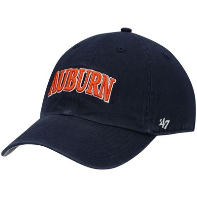 Men's '47 Navy Auburn Tigers Archie Script Clean Up Adjustable Hat