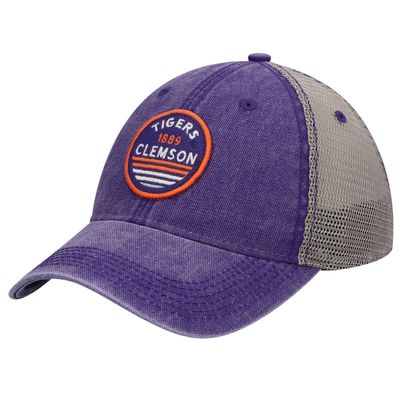 LEGACY ATHLETIC Men's Purple Clemson Tigers Sunset Dashboard Trucker Snapback Hat