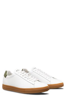 CLAE Bradley Sneaker in White Olive Vegan Light Gum