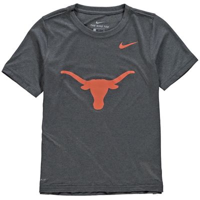 Youth Nike Anthracite Texas Longhorns Logo Legend Performance T-Shirt