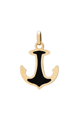 Stephanie Windsor Mother-of-Pearl & Onyx Anchor Pendant in Yellow Onyx Anchor