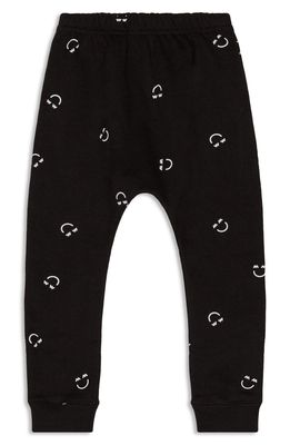 Miles and Milan The Quin Smiley Cotton Joggers in All Over Mm Print