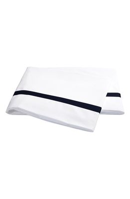 Matouk Lowell 600 Thread Count Flat Sheet in Navy