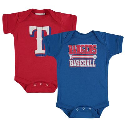 Newborn & Infant Soft as a Grape Royal/Red Texas Rangers 2-Piece Body Suit