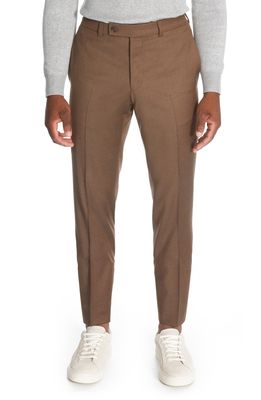 Jack Victor Pablo Flat Front Wool Pants in Brown