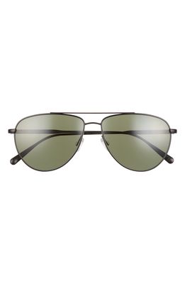 Brunello Cucinelli x Oliver Peoples Disoriano 58mm Aviator Sunglasses in Black