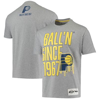 BALL-N Men's BALL'N Heathered Gray Indiana Pacers Since 1967 T-Shirt in Heather Gray