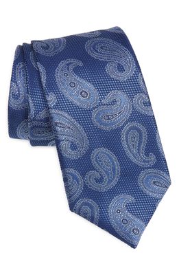 Canali Paisley Silk Tie in Blue