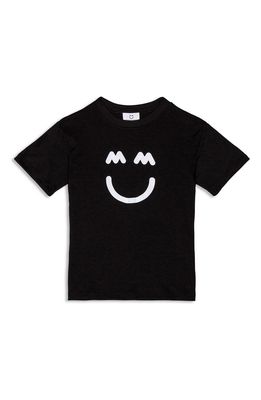 Miles and Milan Kids' Smile Logo Graphic Tee in Black