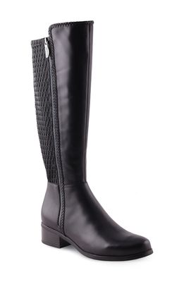 AquaDiva Kochi Water Resistant Boot in Black Leather