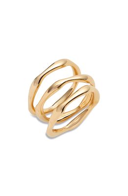 SOKO Moto Set of 3 Stacking Rings in Gold