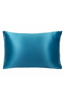 BLISSY Mulberry Silk Pillowcase in Aqua