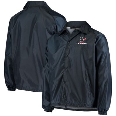 DUNBROOKE Men's Navy Houston Texans Coaches Classic Raglan Full-Snap Windbreaker Jacket
