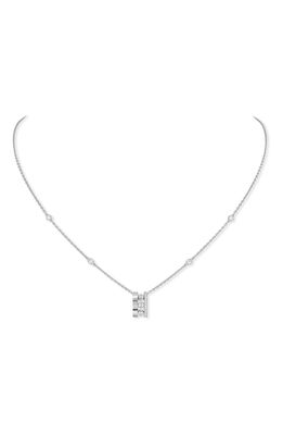 Messika Move Romane Diamond Pendant Necklace in White Gold/Diamond