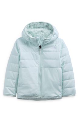 The North Face Kids' Mossbud Reversible Water Repellent Faux Fur Jacket in Ice Blue