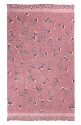 Lorena Canals English Garden Washable Recycled Cotton Blend Rug in Ash Rose