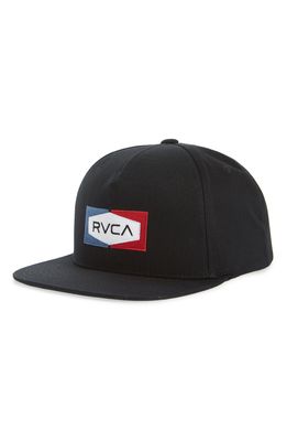 RVCA Elm Snapback Baseball Cap in Black