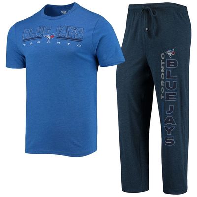 Men's Concepts Sport Navy/Royal Toronto Blue Jays Meter T-Shirt and Pants Sleep Set