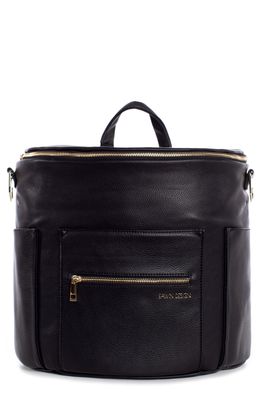 Fawn Design The Original Convertible Water Resistant Faux Leather Diaper Bag in Black