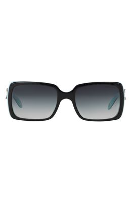 Tiffany & Co. 55mm Square Sunglasses in Black/Blue