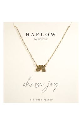 HARLOW by Nashelle Rainbow Boxed Necklace in Gold