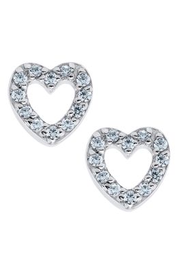 Mignonette Sterling Silver Heart Stud Earrings