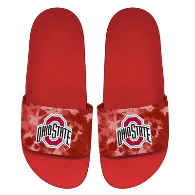 Unisex ISlide Ohio State Buckeyes Acid Wash Motto Slide Sandals in Red
