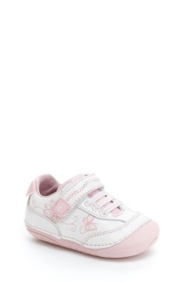 Stride Rite Sneaker in White/Pink Sherbert
