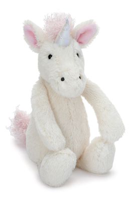 Jellycat 'Small Bashful Unicorn' Stuffed Animal in Cream