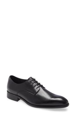Nordstrom Dax Plain Toe Derby in Black Leather