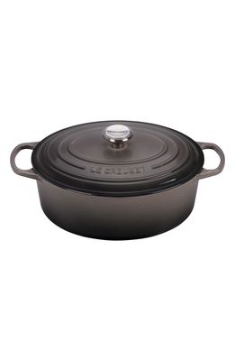 Le Creuset Signature 6 3/4 Quart Oval Enamel Cast Iron French/Dutch Oven in Oyster
