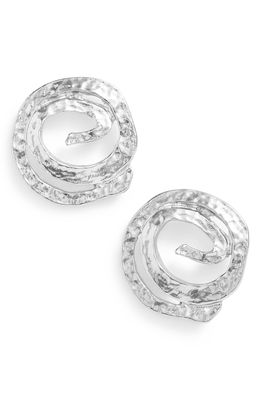 Karine Sultan Circular Statement Earrings in Silver