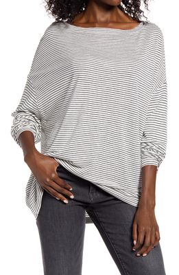 AllSaints Rita Stripe Top in Chalk/Ink