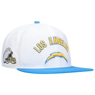 Men's Pro Standard White Los Angeles Chargers Stacked Snapback Hat