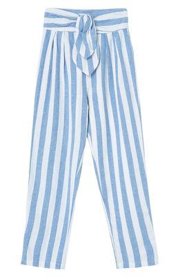 Habitual Kids' Stripe Tie Front Linen & Cotton Pants