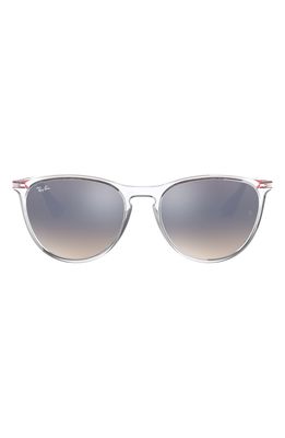 Ray-Ban Junior 50mm Round Sunglasses in Transparent/Brown