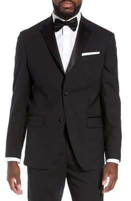 Nordstrom Men's Shop Trim Fit Stretch Wool Tuxedo Jacket in Black