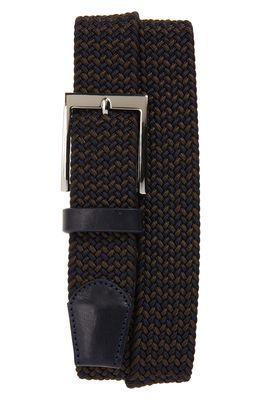 To Boot New York Woven Belt in Navy/Brown