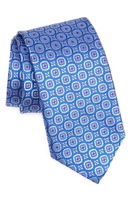 Canali Medallion Silk Tie in Blue