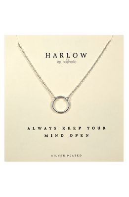 HARLOW by Nashelle Open Circle Boxed Necklace in Silver