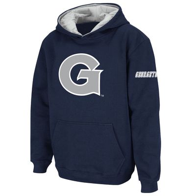 Youth Stadium Athletic Navy Georgetown Hoyas Big Logo Pullover Hoodie
