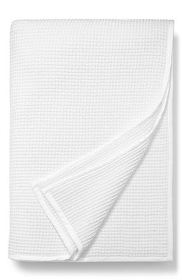 Boll & Branch Waffle Organic Cotton Blanket in White