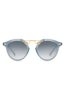 KREWE St. Louis 46mm Round Sunglasses in Opal/Silver
