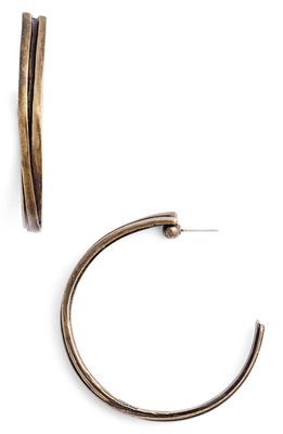 Karine Sultan Angelique Hoop Earrings in Brass
