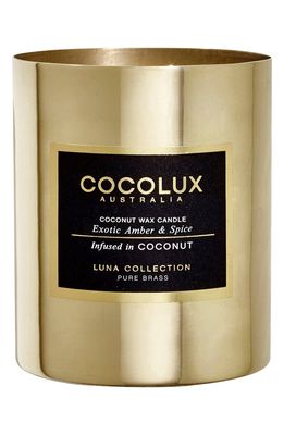 Cocolux Australia Exotic Amber & Spice Brass Candle