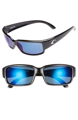 Costa Del Mar Caballito 60mm Polarized Sunglasses in Black/Blue Mirror