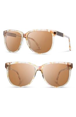 Shwood 'McKenzie' 57mm Polarized Sunglasses in Blossom/Ebony/Brown